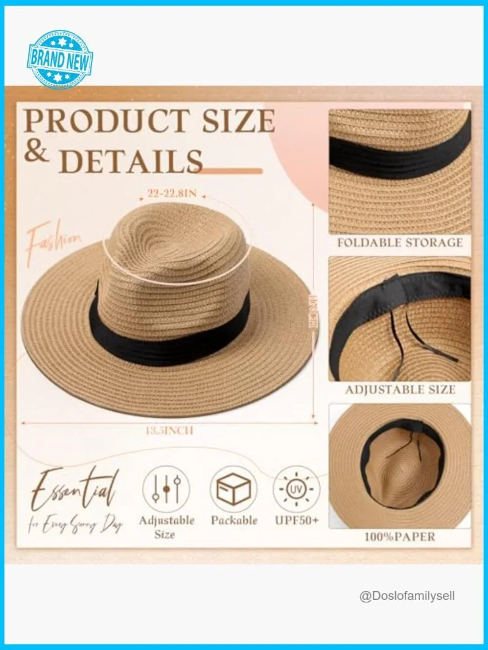 10 Pc Straw Beach Bag Set with Cap and Earrings Summer Tote Bag Boho Rattan